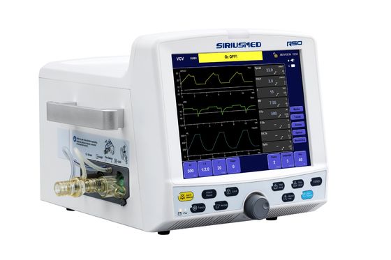 ICU Purple Horn Ventilator VCV PCV أوضاع مع شاشة لمس TFT مقاس 12.1 بوصة